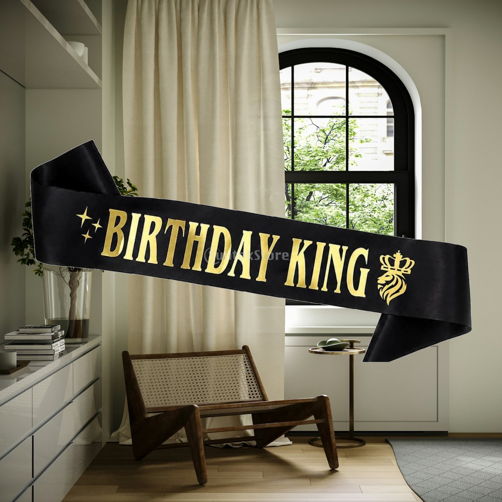 Birthday Sash Glitter - Glitter Party Crown Birthday King Sash