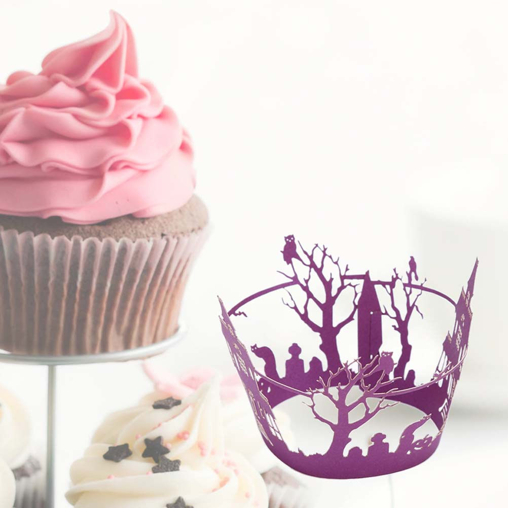 Plastic Cup 50Pcs - 50Pcs Creative Cake Wrappers Hollow Laser