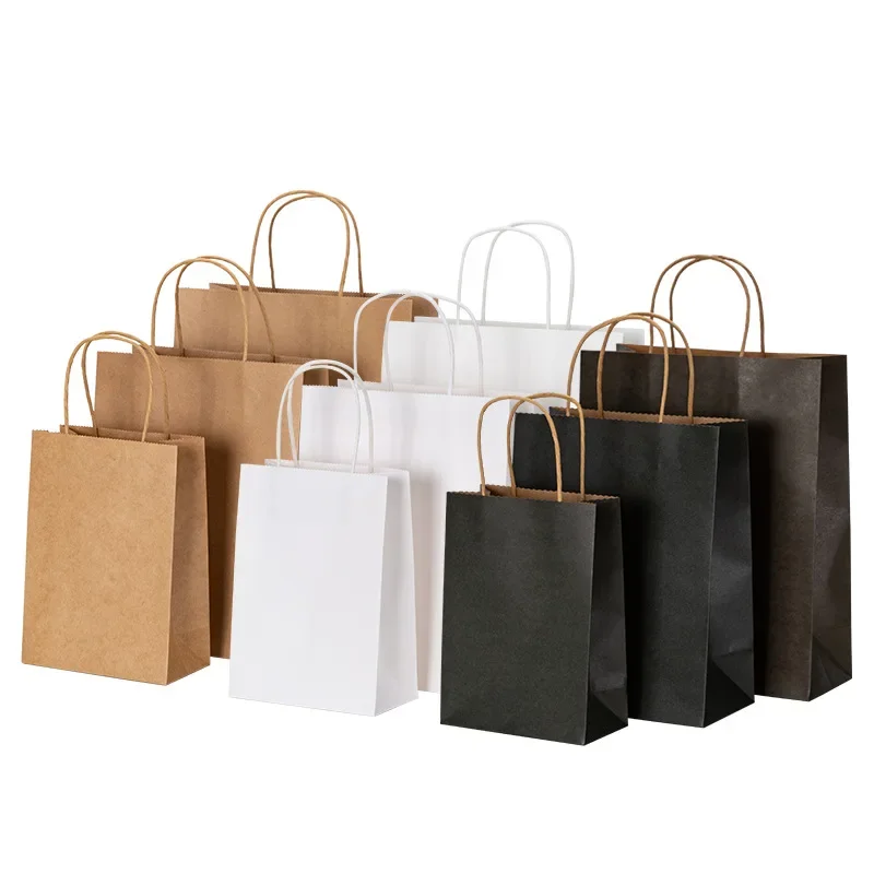 Party Event Supply Store - 10/20/30/40/50pcs/lot Kraft Paper Bag with Handles