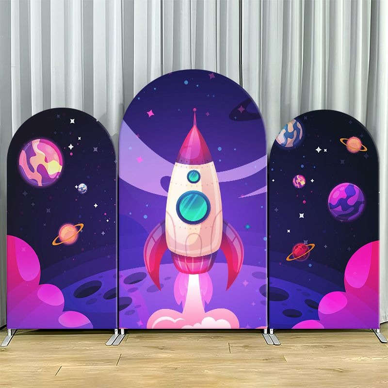 Event Launch Party - Elastic Double-layer Arch Backdrop Cover Space