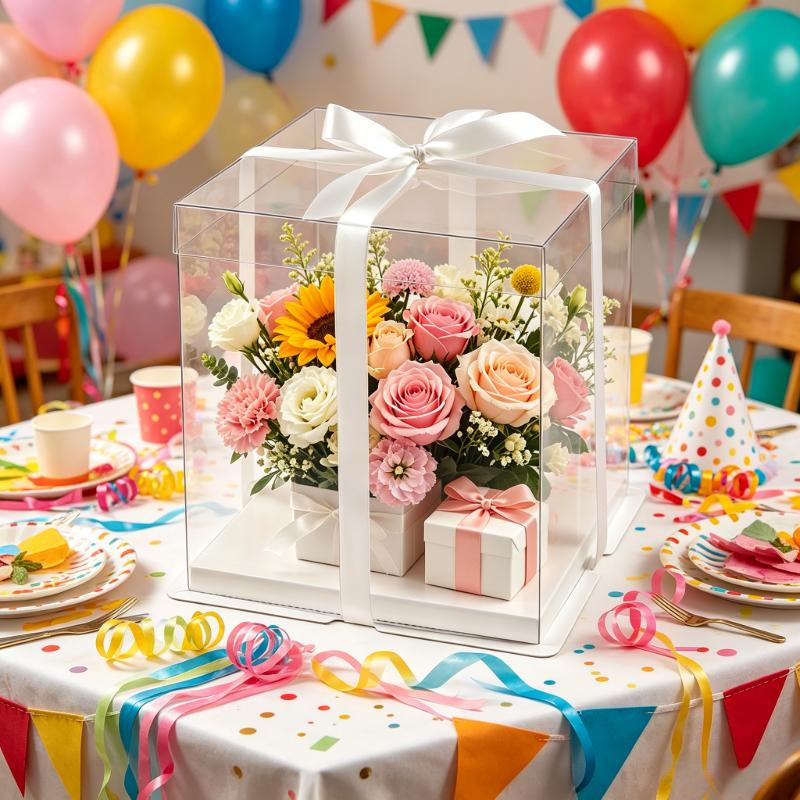Transparent Cake Boxs Large Gi - đánh giá và giá Event Party Box