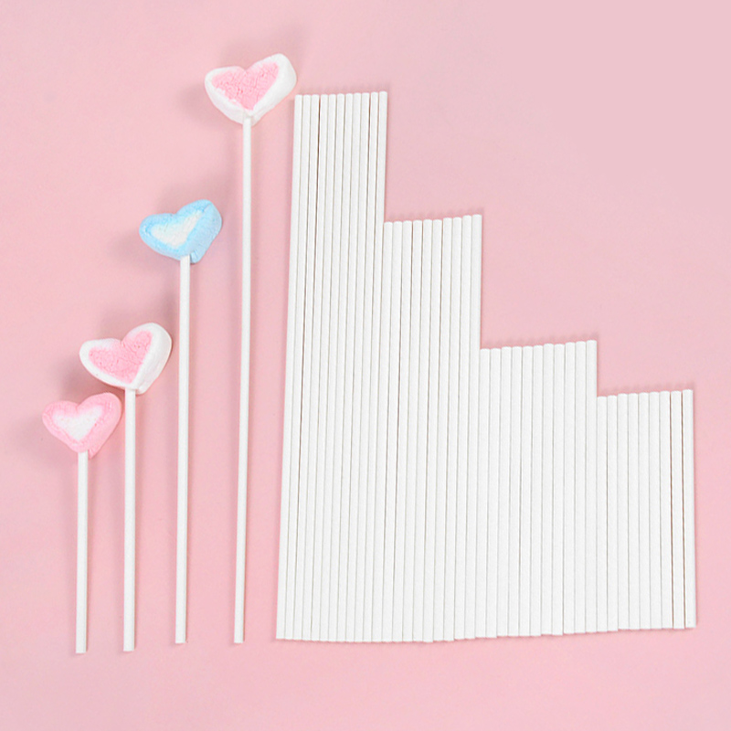 100pcs Solid Core White Paper  - đánh giá và giá Cotton Candy Cone