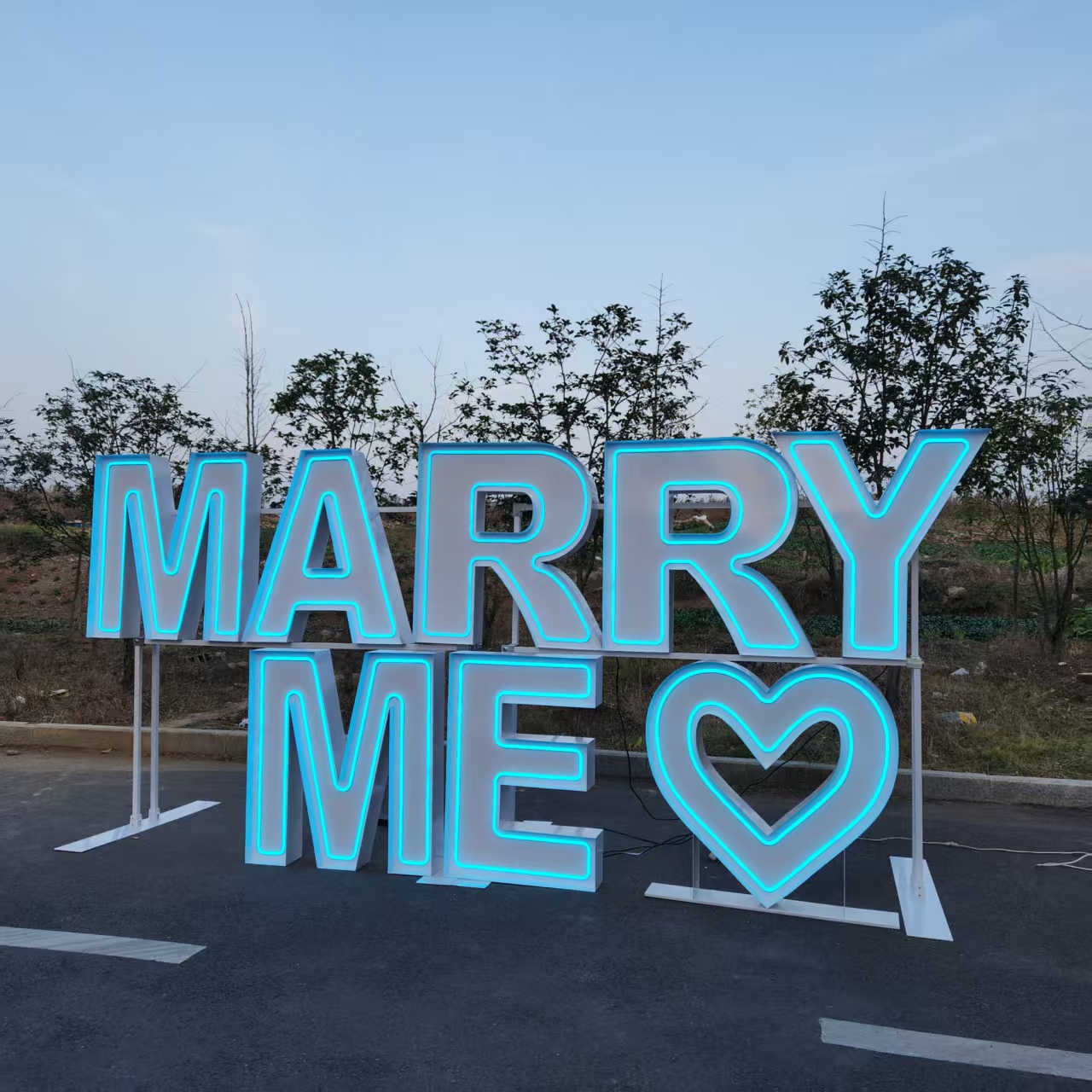 MARRY ME Metal RGB LED Neon Si - đánh giá và giá Event Party Supply Rental