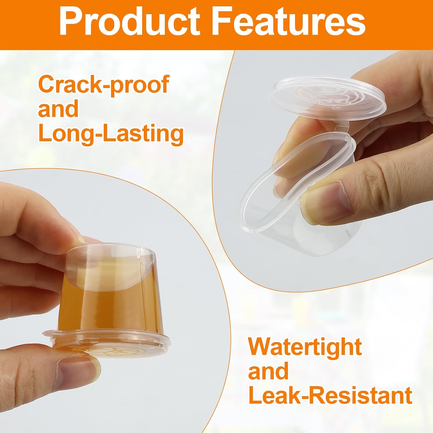Disposable Clear Plastic Sauce - đánh giá và giá Plastic Cup 50Pcs